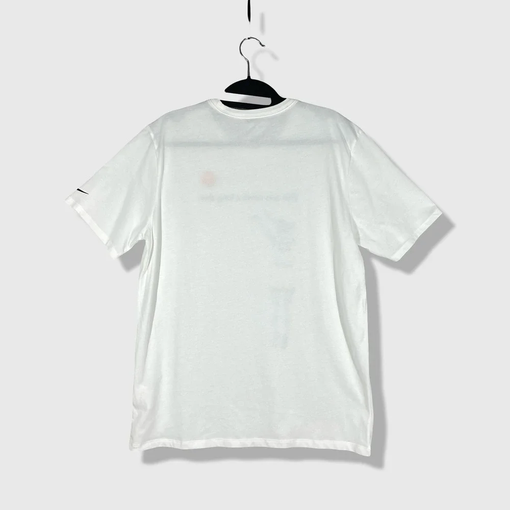 Nike Caitlin Clark Never A Long Shot T-Shirt Mens Large White Athletic Sporty